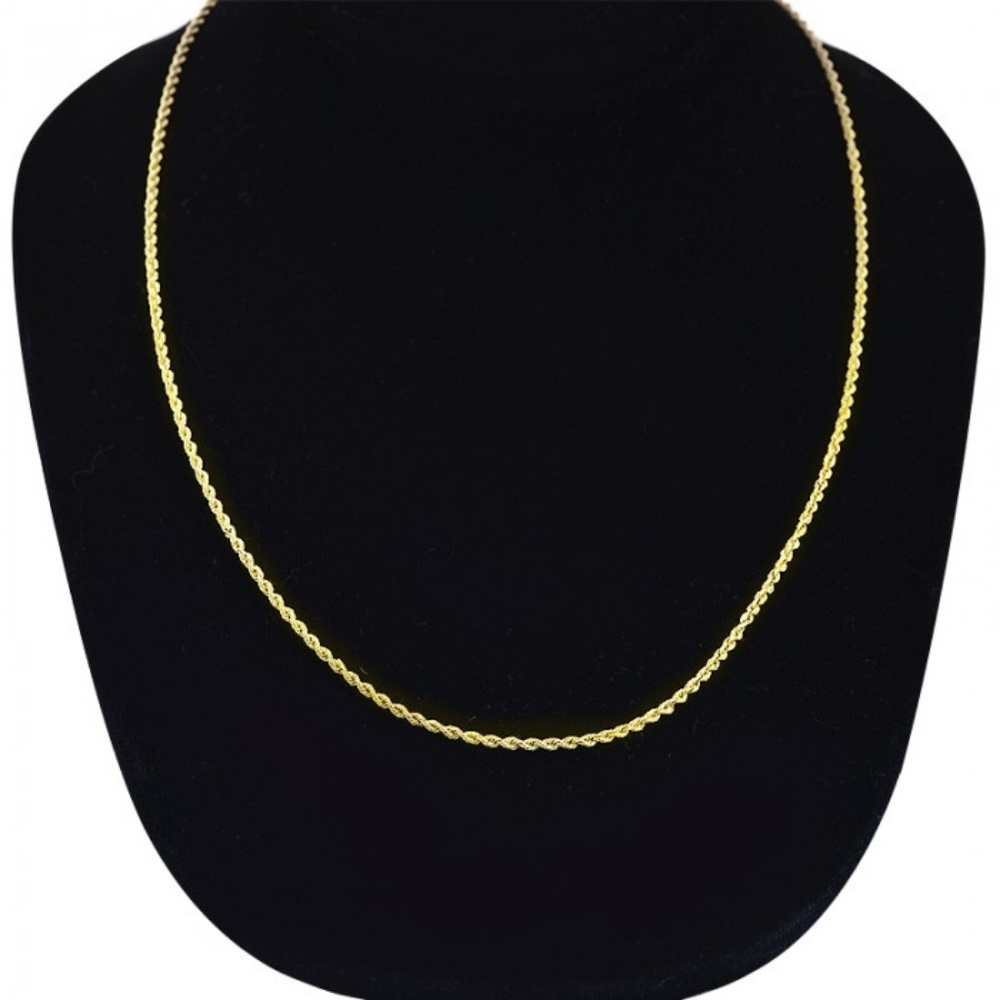 14K Yellow Gold 20 Inch Rope Chain 5.9 Grams - Picture 5 of 5